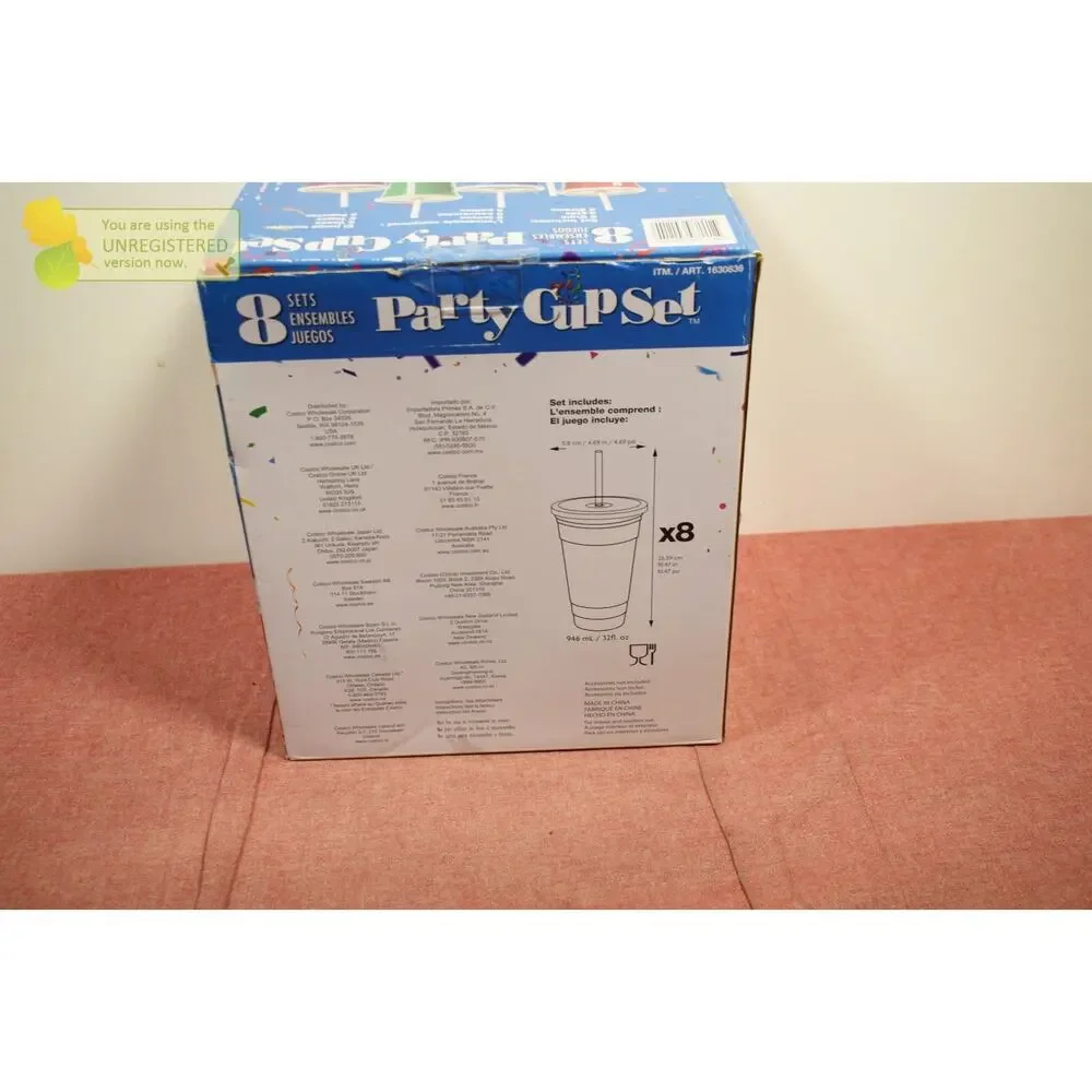 Party Cup Set 32 Oz 8 Piece Set